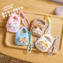 可愛い三毛猫デザインの編み込みヘッドフォンケース【衝撃吸収・収納便利】