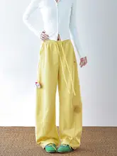 スウェットパンツ レディース ワイドパンツ ストレート りんご刺繍 韓流 ルーズ ゆったり クールカジュアル 「CHANT2nd」