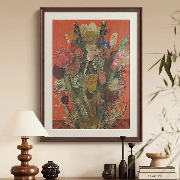 フランス風ヴィンテージアート 壁掛け花卉装飾画【リビング・ダイニング・寝室用】