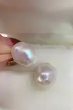 バロック天然淡水パールピアス【極彩色・ファッショナブルなデザイン】