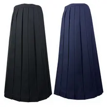 シンプルでスタイリッシュな高腰プリーツスカート【ネイビー・ミディ丈・JK制服】