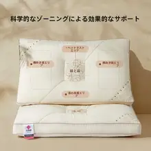 草本素材の分区枕【白鹅绒・頸椎サポート・快適な睡眠用】