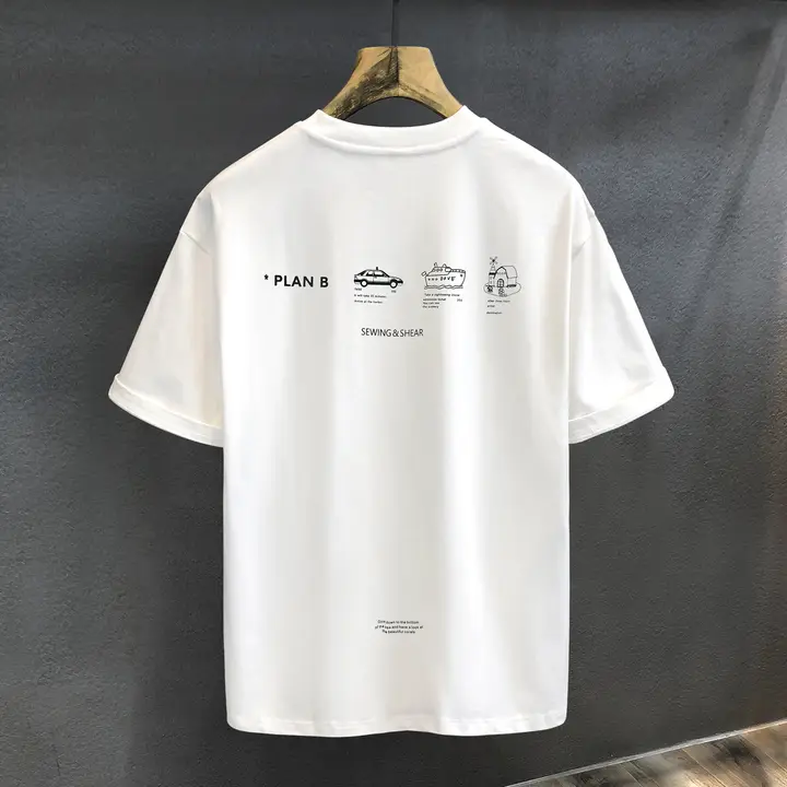 Tシャツ メンズ 半袖 厚手 綿100% クルーネック ホワイト ゆったり 夏