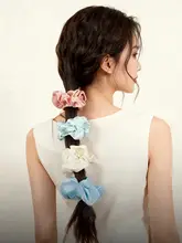 真丝製 ヘアゴム【柔らかく髪に優しい・高級感あるデザイン】