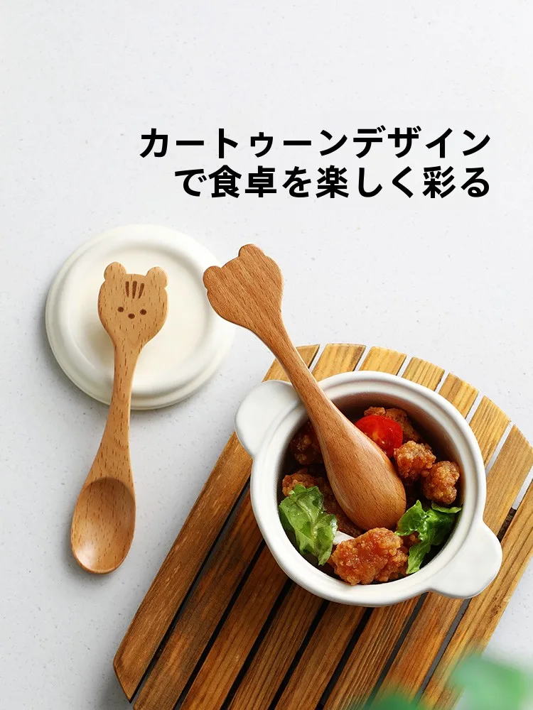 ベイマツ製ミニスプーン：食品グレードの子供用デザインが実用性を支える