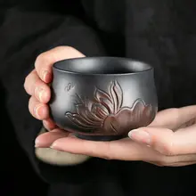 高級紫砂製 ティーカップ【手作り・大サイズ・防熱仕様】