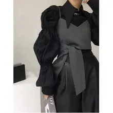万能なランタンスリーブシャツとキャミソールの組み合わせ（セットアップ対応）