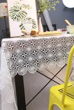 北欧風レーステーブルクロス【インテリア・刺繍デザイン・多用途】（セットアップ対応）