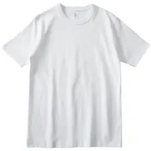 極上の柔らかさのコットン丸首半袖Tシャツ【厚手・白・ゆったり・ユニセックス】