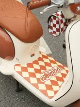 防水・耐汚れ・滑り止め機能付き バイク用レトロ風合成皮革フットマット【雅迪摩登光芒70/80対応】