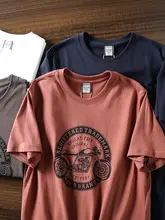 春夏用 ユニセックスモータープリント半袖Tシャツ【コットン・ウォッシャブル・柔らかい】