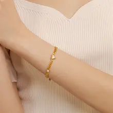 貝母ハートブレスレット【レディース・モダン・ヴィンテージスタイル】（セットアップ対応）