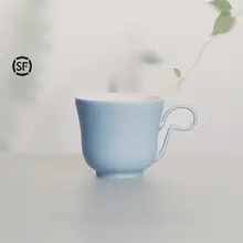 手作り陶器のマグカップ【花房デザイン・景德鎮製】