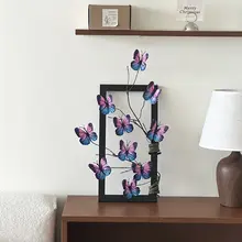 オブジェ 写真立て風 蝶々モチーフ ハンドメイド インテリア雑貨 リビング 玄関 寝室 テレビボード 撮影用小物 インスタ映え