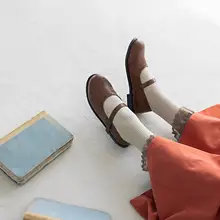 フランス風のレトロデザイン！快適なマリージェンシューズ【装飾的彫刻入り】