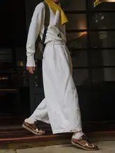 白鹅绒使用の暖かいワイドレッグダウンパンツ【コットンリネン・透け防止・体型カバー】