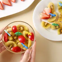 恐竜デザインのミニ弁当ピックセット【カラフル・プラスチック製・10本入り】