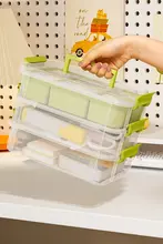 子供用 手作り道具収納ボックス【透明・持ち運びに便利・分格整理】