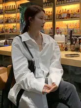大きいサイズの白シャツ【春夏向け・ゆったり・薄手・カーディガンスタイル】（セットアップ対応）