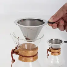 V60用ハンドドリップコーヒーポット【厚手高硼珪酸ガラス・家庭用・透明ドリッパー】