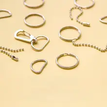 手作り DIY 材料キット【クリスタルガラスピース・ブローチ・吸盤付きヘアクリップ・キーリング・D字ビーズチェーン】