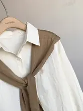 シンプルなデザインの長袖シャツコート【ゆったりフィット・女性用・ボタン付き】（セットアップ対応）