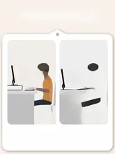 デスクトップモニター用 高さ調整スタンド【USBポート付き・デスク整理収納】