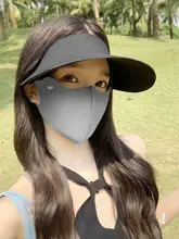 UVカット女性用口元マスク【3D立体・全顔覆う・アイスシルク素材・夏用】