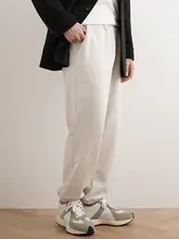 スウェット ジョガーパンツ ストレート ルーズ ベージュグレー スポーツ カジュアル 「SHIJOIN FUNDAJOIN」
