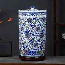 米缶 米タンク 油缶 お茶収納容器 家庭用 陶器 防湿 密閉 蓋付き 20/50斤装