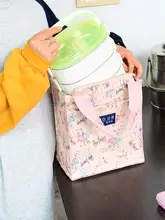 保温ランチボックスバッグ【防水キャンバス・アルミ箔・デザイン性抜群・手提げタイプ】