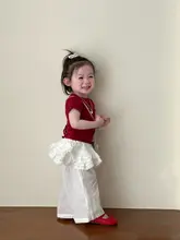 セットアップ 2点セット キッズ ガールズ 半袖Tシャツ ショートパンツ リボン おしゃれ トレンド 夏