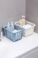 便利な水切りバスケット【おしゃれなデザイン・洗面所用・持ち手付き】