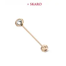 ローズゴールドのネクタイピン付きシャツカラーアクセサリー【ギフトボックス入り】