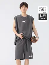日常着のタンクトップとショートパンツ【カジュアル・夏用・男性用】（セットアップ対応）