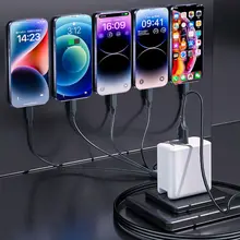 多機能USB充電ケーブル【Type-C対応・ダブルヘッド・カーデザイン・一括充電可能】（セットアップ対応）