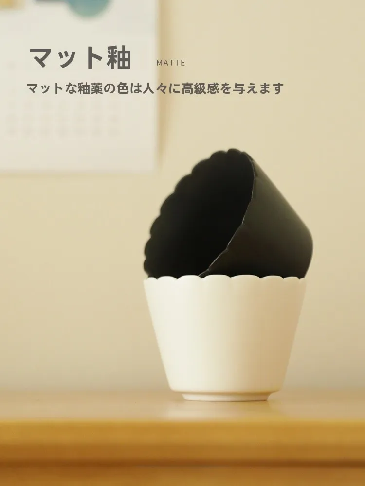 シンプルマット仕上げの花口カップ：コーヒー用ラテアート対応の陶器カップの使い方と特性