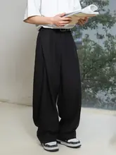 スラックス メンズ ドレープ感 防シワ加工 ストレート ヴィンテージ ルーズ 上品 秋