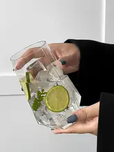 リーフ形ガラスカップ【フルーツティーや炭酸飲料用・冷たい飲み物に最適】