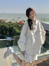 学院風花柄ミニスカートとトップスのコンビネーション【春秋・可愛いデザイン・小柄用】（セットアップ対応）