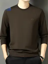 極上の柔らかさ！裏起毛ワッフル編み メンズ クルーネック 長袖Tシャツ【保温・カジュアル】