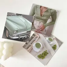フランス風レトロ壁貼りアートカード【雑誌風・背景装飾用・撮影小道具】