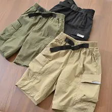 子供用 工事作業風ショートパンツ【薄手・ゆったり・半パン・夏用】