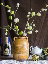 イチジクの枝 擬似植物 グリーン装飾 フラワーアレンジメントセット 禅の趣 野趣 プレゼント