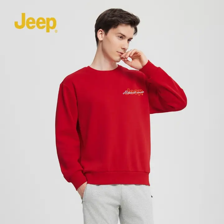 秋冬用 メンズボア入りクルーネック長袖スウェットシャツ【ゆったりシルエット・スポーツウェア】