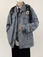 春季用 男性用水洗デニムシャツ【長袖・多ポケット・フィット】