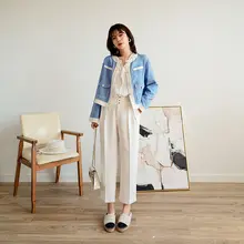 春先にぴったりのレディースカジュアルセットアップ【おしゃれなヴィンテージスタイル・フレンチテイスト・二部構成】（セットアップ対応）