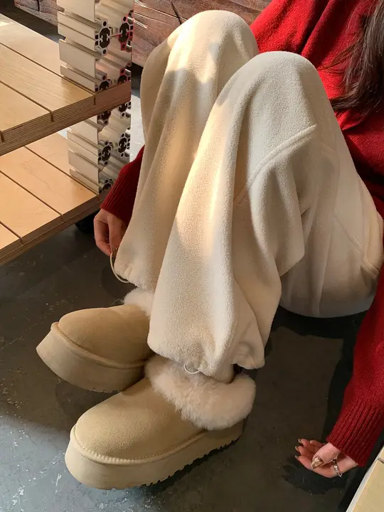 極上の柔らかさの冬用レディースウエストゴムパンツ【加毛・フィット】（セットアップ対応）