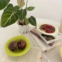 変形小鉢 おしゃれ インスタ映え カラフル クリームトーン 個性的なデザイン 家庭用 インテリア