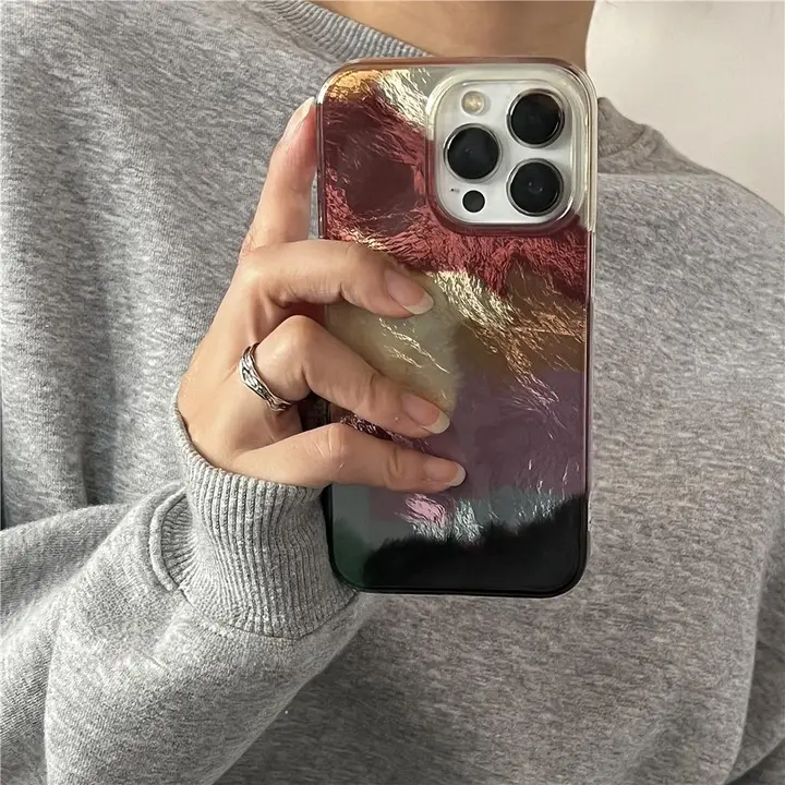 ANNACASE iPhone用秋冬デザインのソフトケース【全包型・防落下・スプラッシュカラー・トランスファーボディ】